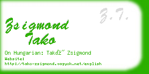 zsigmond tako business card